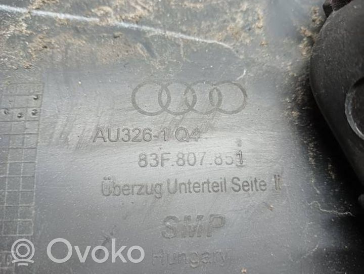 Audi Q3 8U Rivestimento del pannello parte angolare del paraurti posteriore 83F807851