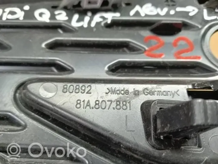 Audi Q2 - Radiatoru paneļa augšējā daļa (televizors) 81A807881