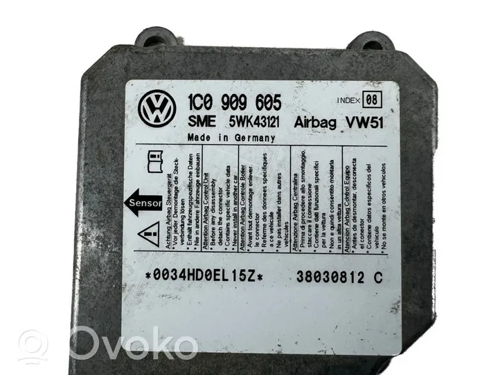 Volkswagen Sharan Sterownik / Moduł Airbag 1C0909605