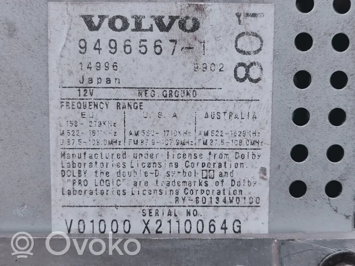 Volvo S80 Radija/ CD/DVD grotuvas/ navigacija 9496781