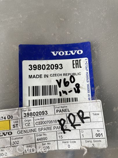 Volvo V60 Moulure inférieure de pare-chocs arrière 39802093