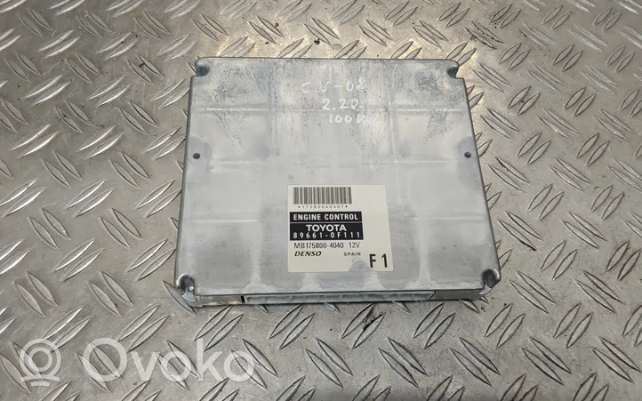 Toyota Corolla Verso AR10 Calculateur moteur ECU 896610F111