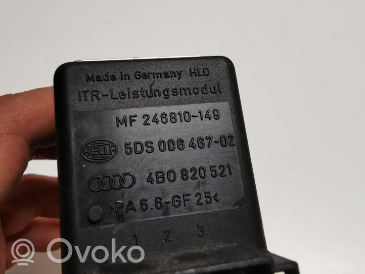 Audi A6 S6 C6 4F Salona mazā radiatora ventilatora relejs 4B0820521