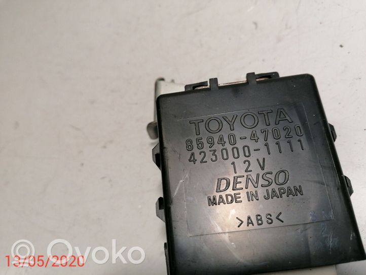 Toyota Prius (XW30) Relais d'essuie-glace 8594047020