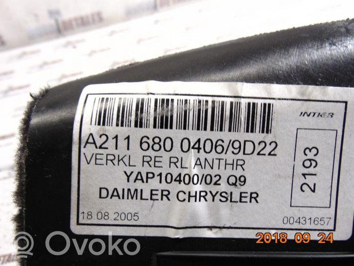 Mercedes-Benz E W211 Keskikonsolin etusivuverhoilu A2116800406