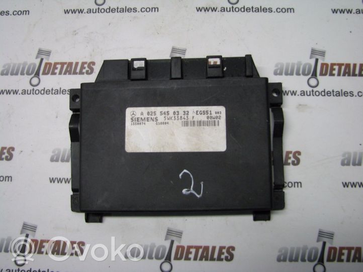 Mercedes-Benz C AMG W203 Gearbox control unit/module A0255450332