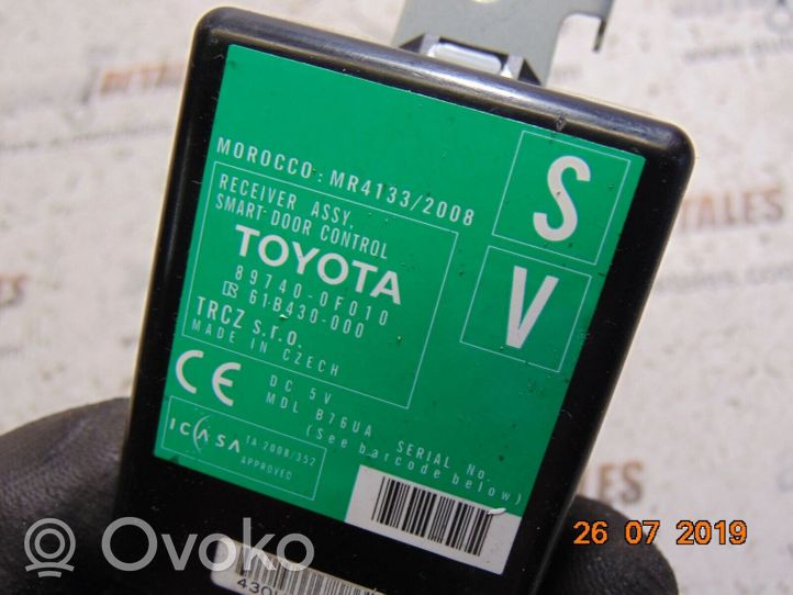 Toyota Verso Oven ohjainlaite/moduuli 897400F010