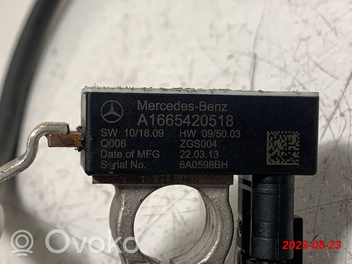 Mercedes-Benz GL X166 Cable negativo de tierra (batería) A1665420518