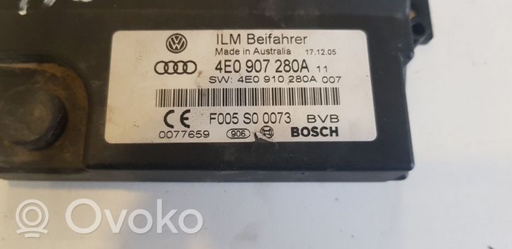 Audi A8 S8 D3 4E Muut ohjainlaitteet/moduulit 4E0907280A