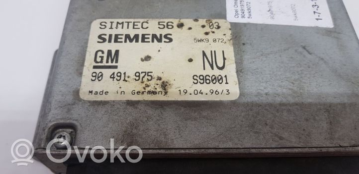 Opel Omega B1 Calculateur moteur ECU 90491975