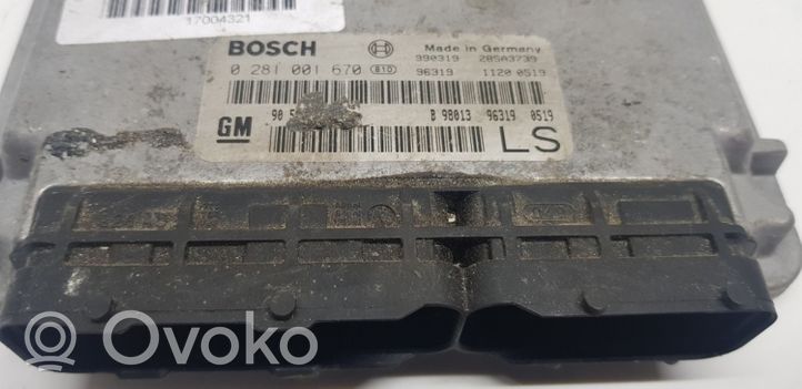 Opel Astra G Sterownik / Moduł ECU 0281011670