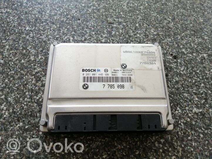 BMW 3 E46 Sterownik / Moduł ECU 0281001445078