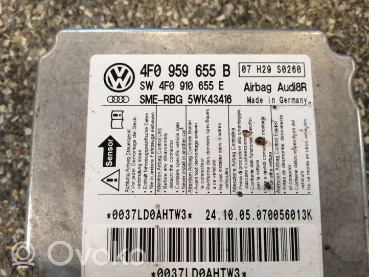 Audi A6 S6 C6 4F Turvatyynyn ohjainlaite/moduuli 4F0959655B