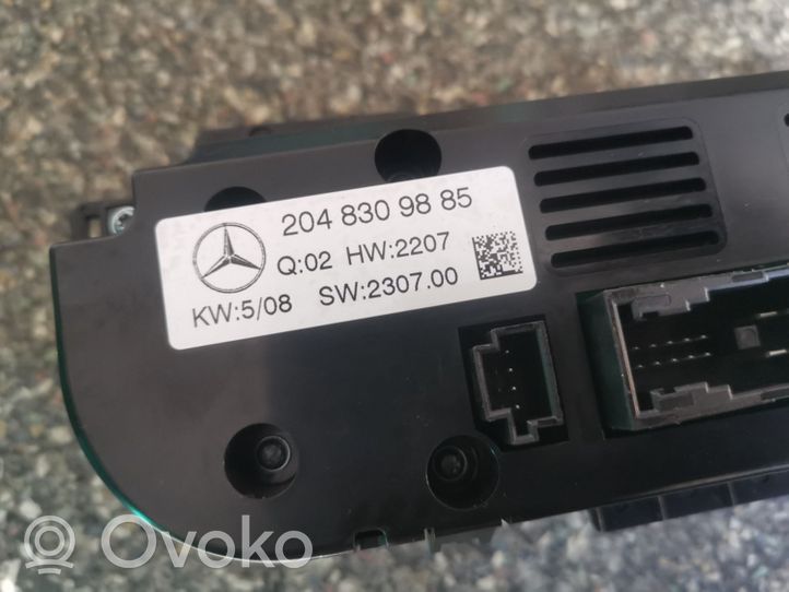 Mercedes-Benz C W204 Oro kondicionieriaus/ klimato/ pečiuko valdymo blokas (salone) 2048309885