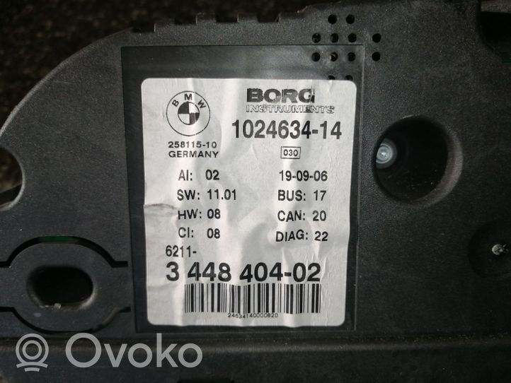 BMW X3 E83 Compteur de vitesse tableau de bord 3448404