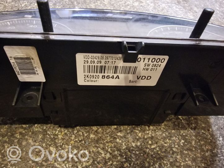 Volkswagen Caddy Tachimetro (quadro strumenti) 2K0920864A