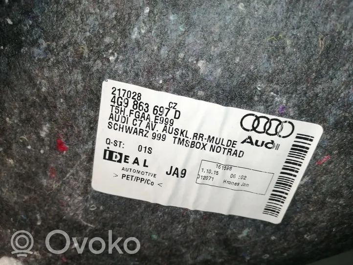 Audi A6 S6 C7 4G Tappetino di rivestimento del bagagliaio/baule 4G9863697D