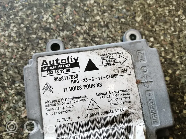 Citroen C5 Module de contrôle airbag 9658177080