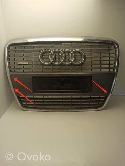 Audi A6 S6 C6 4F Grille calandre supérieure de pare-chocs avant 4F0853651