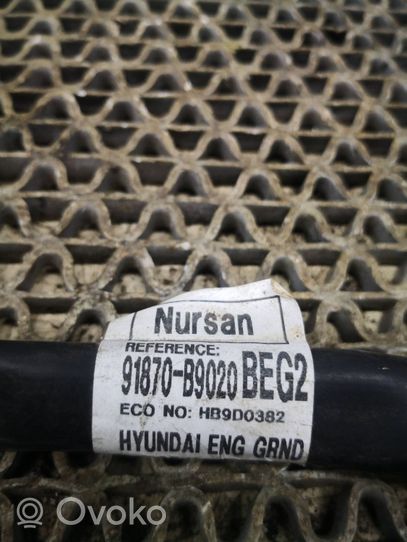 Hyundai i10 Câble négatif masse batterie 91870B9020