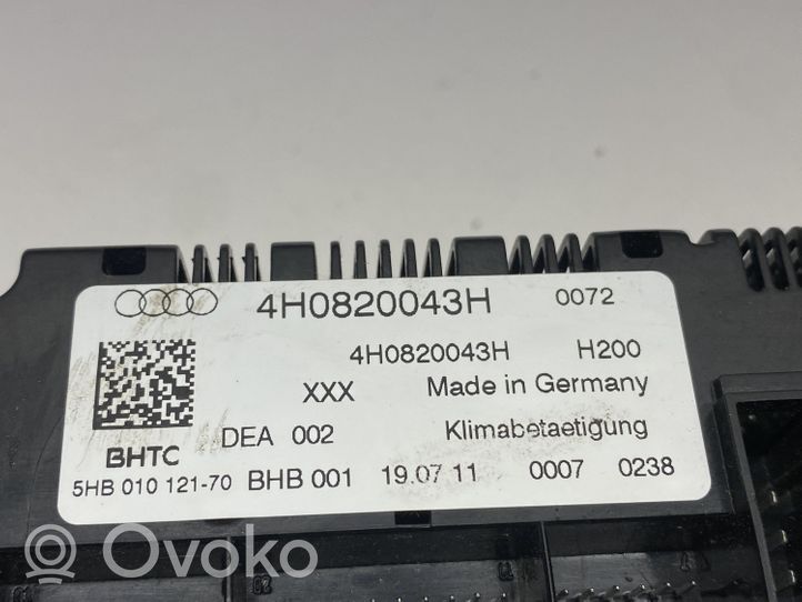 Audi A8 S8 D4 4H Interruttore ventola abitacolo 4H0820043H