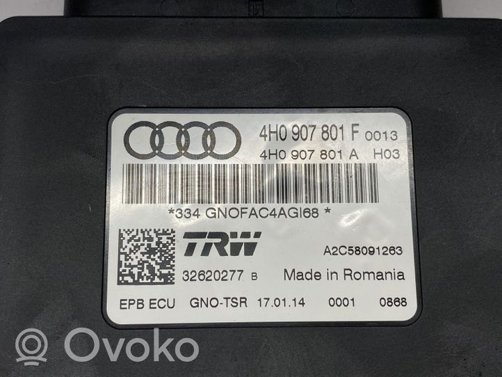 Audi A8 S8 D4 4H Centralina/modulo EMF freno posteriore 4H0907801F