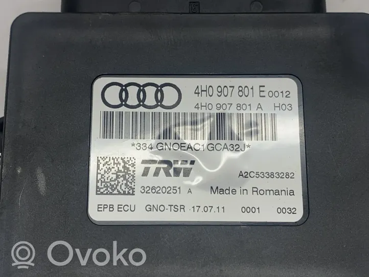 Audi A8 S8 D4 4H Centralina/modulo EMF freno posteriore 4H0907801E