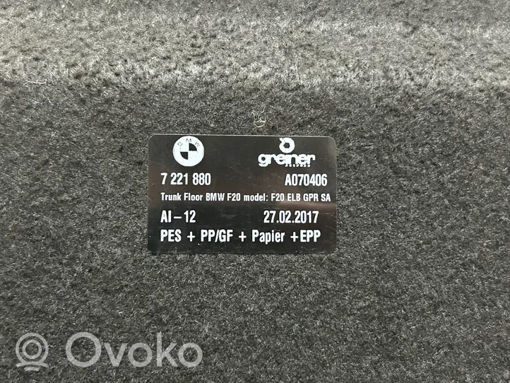 BMW 1 F20 F21 Wykładzina bagażnika 7221880