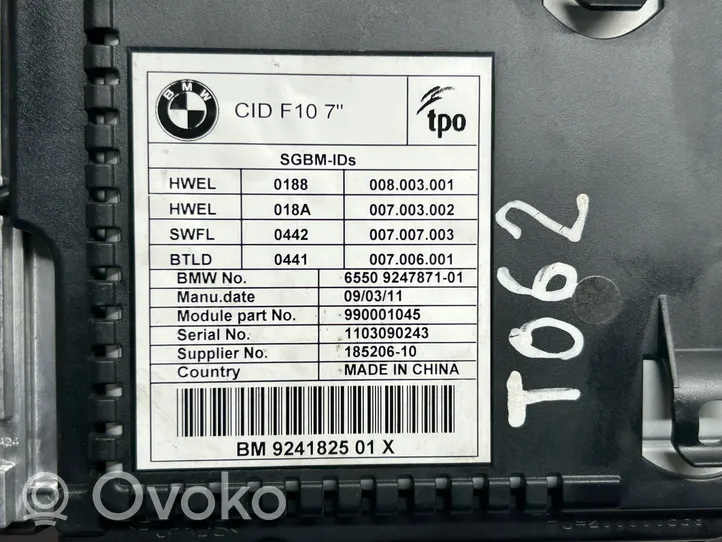 BMW 5 F10 F11 Monitor/display/piccolo schermo 9247871