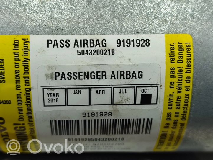 Volvo XC70 Poduszka powietrzna Airbag pasażera 9191928