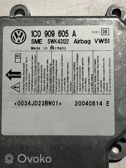 Volkswagen Transporter - Caravelle T5 Module de contrôle airbag 1C0909605A