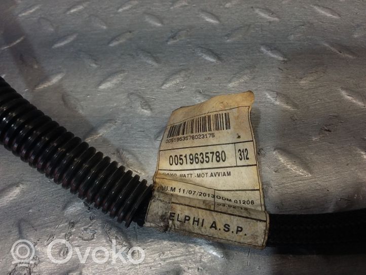 Fiat 500 Positive cable (battery) 00519635780