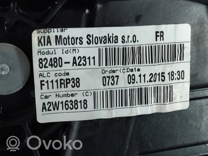 KIA Ceed Etuoven ikkunan nostin moottorilla 82460A2010