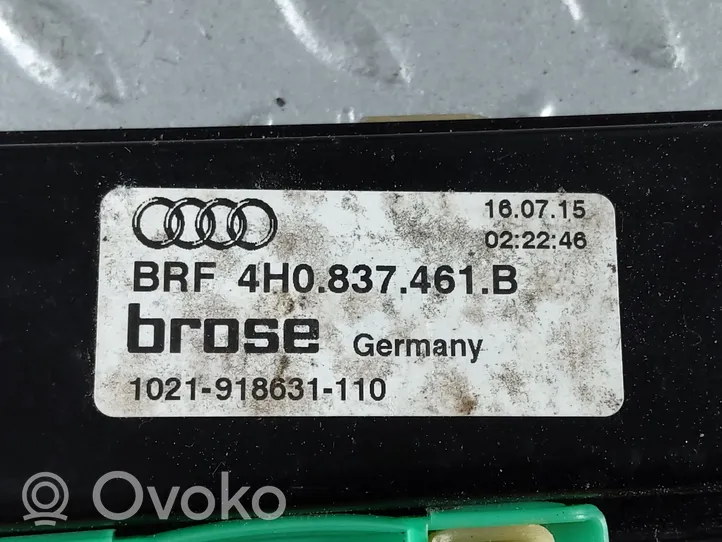 Audi A8 S8 D4 4H Priekinio el. lango pakėlimo mechanizmo komplektas 4H0837461B
