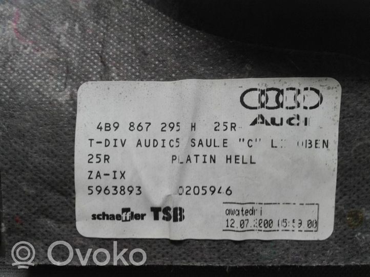 Audi A6 Allroad C5 (C) garniture de pilier 4B9867295H