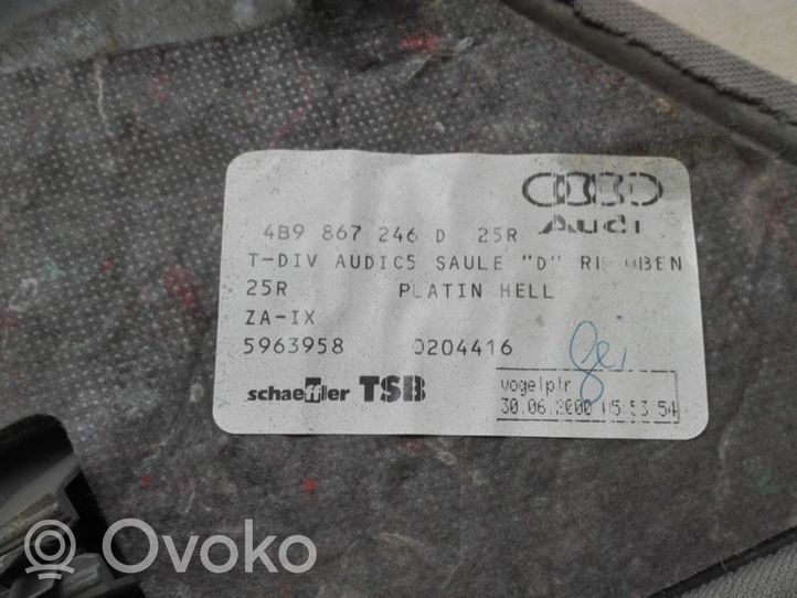 Audi A6 Allroad C5 Отделка стойки (D) (верхняя) 4B9867246D