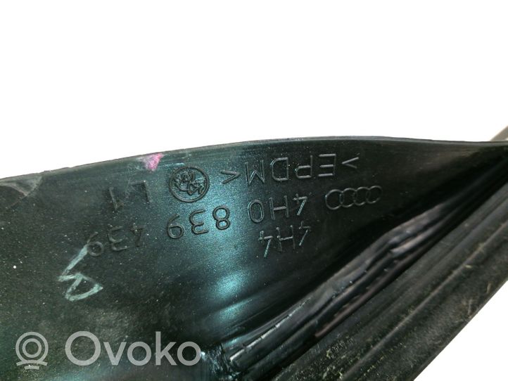 Audi A8 S8 D4 4H Guarnizione in gomma finestrino/vetro portiera posteriore 4H0839439