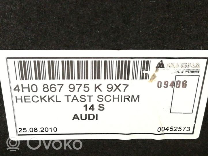 Audi A8 S8 D4 4H Poszycie / Tapicerka tylnej klapy bagażnika 4H0867975K