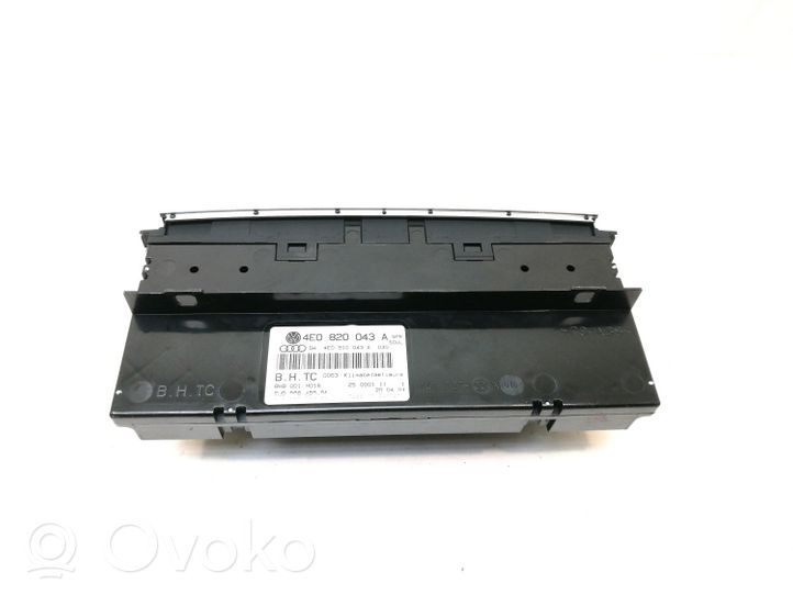 Audi A8 S8 D3 4E Panel klimatyzacji 4E0820043A