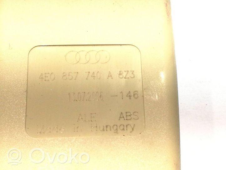 Audi A8 S8 D3 4E Boucle de ceinture de sécurité arrière 4E0857740A