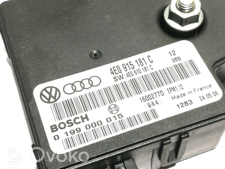 Audi A8 S8 D3 4E Module de contrôle de batterie 4E0915181C