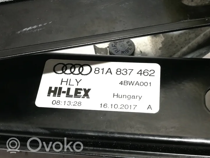 Audi Q2 - Mechanizm podnoszenia szyby przedniej bez silnika 81A837462