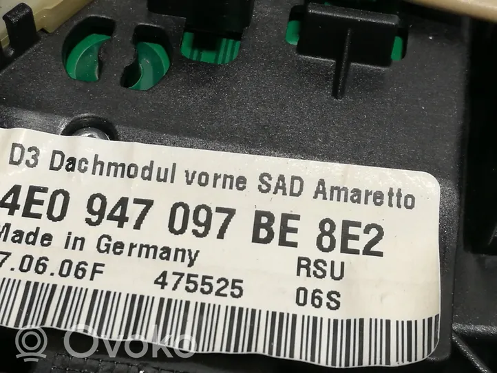 Audi A8 S8 D3 4E Etuistuimen valo 4E0947097B