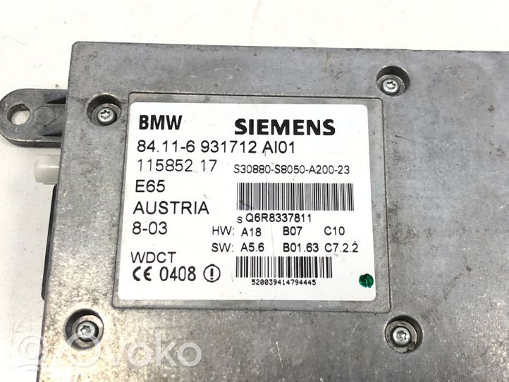 BMW 7 E65 E66 Sterownik / Moduł sterujący telefonem 84116931712