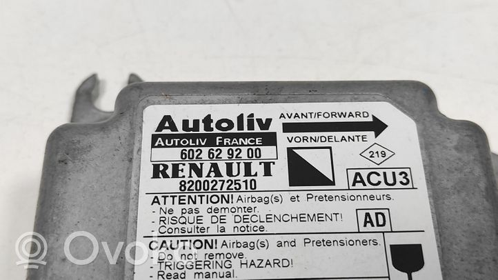 Renault Kangoo I Module de contrôle airbag 8200272510