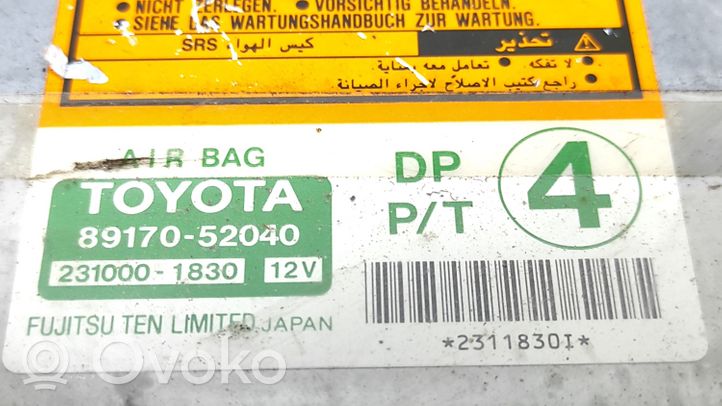 Toyota Yaris Turvatyynyn ohjainlaite/moduuli 8917052040