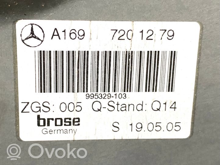 Mercedes-Benz A W169 Mechanizm podnoszenia szyby przedniej bez silnika A1697201279