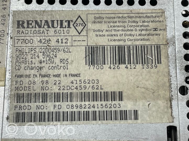 Renault Scenic I Panel / Radioodtwarzacz CD/DVD/GPS 7700426412