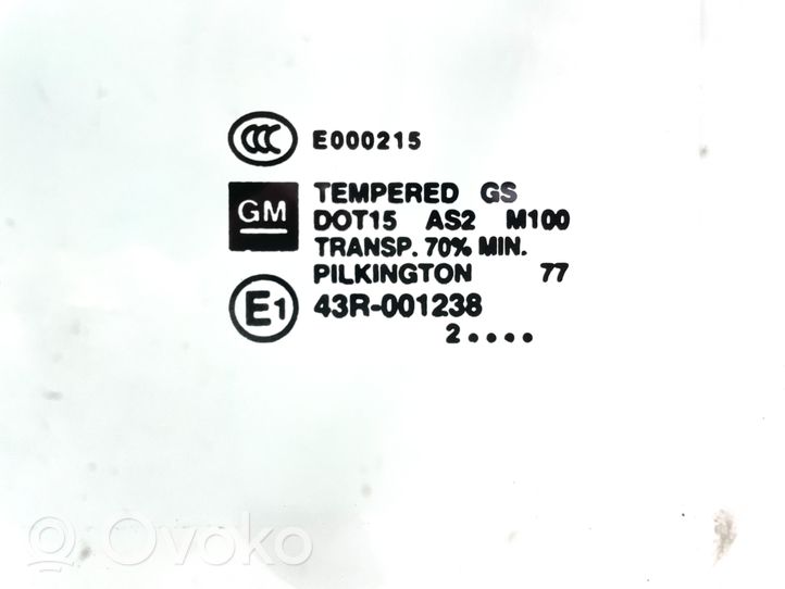 Chevrolet Volt I Etuoven ikkunalasi, neliovinen malli DOTAS2M100