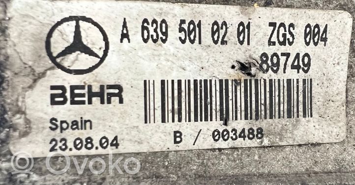 Mercedes-Benz Vito Viano W639 Chłodnica powietrza doładowującego / Intercooler A6395010201